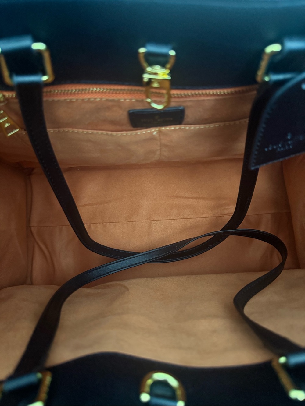 Louis Vuitton Black Embossed Monogram Tote - Picture 6 of 7